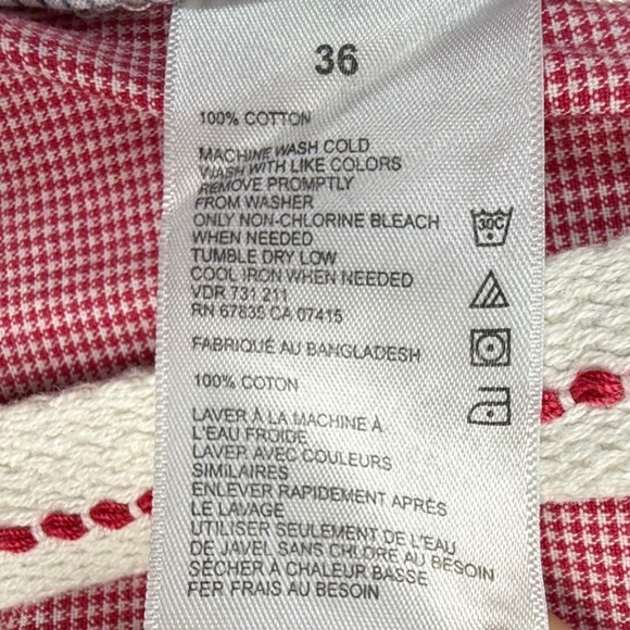 Nautica Co Mens Red Wh Gingham Cargo Shorts Cotton 36 preppy coastal gorpcore - Picture 3 of 10